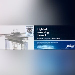 NWT BRAND NEW LIGHTED TIE REVOLVING RACK FOR CLOSET!